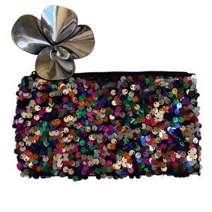 MAC Makeup Sequin Cosmetics Bag